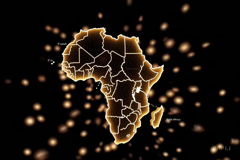 Africa glowing map animation