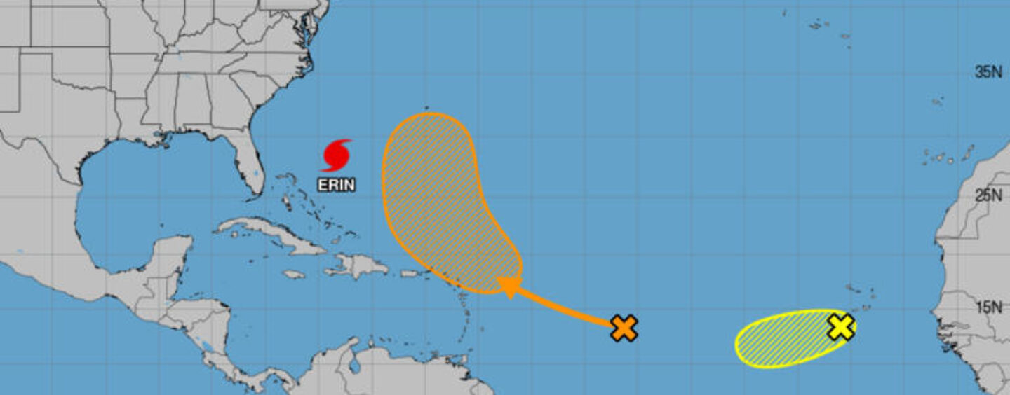 Path of Potential Cyclone Behind Hurricane Erin Suddenly Shifts