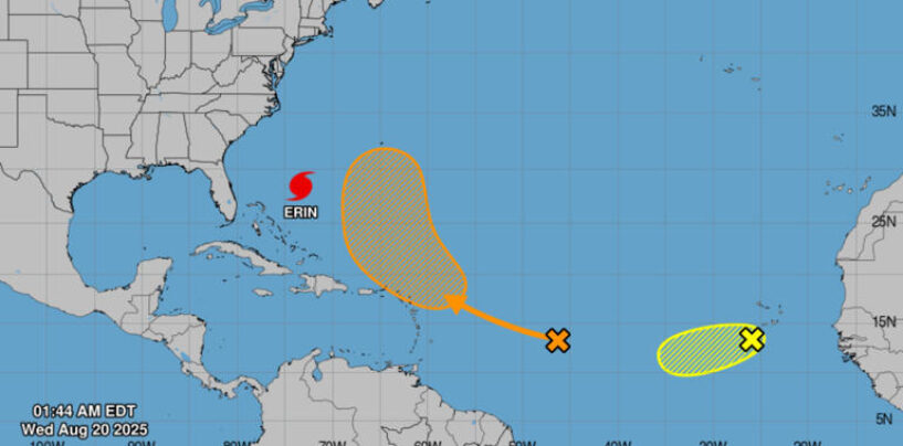 Path of Potential Cyclone Behind Hurricane Erin Suddenly Shifts