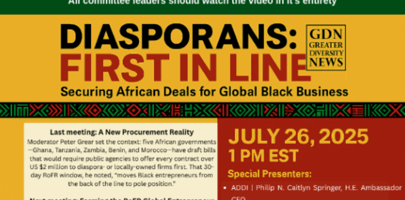 BRIDGING CONTINENTS, BUILDING WEALTH: THE DIASPORA INVITATION!