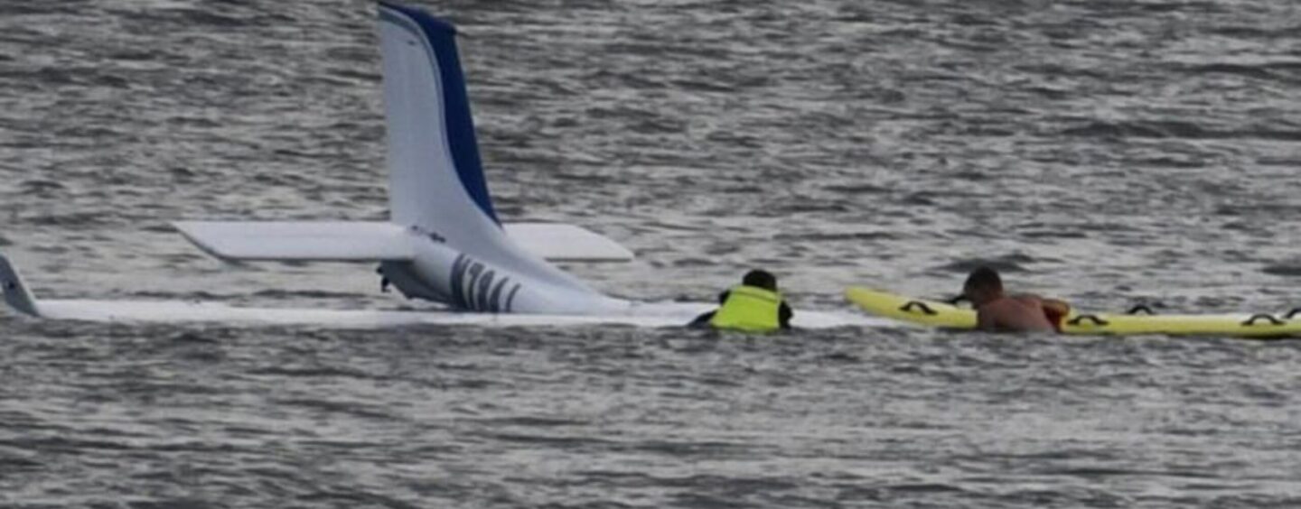 NC Pilot Ditches Small Plane in Ocean Near Oak Island Pier, Officials Say
