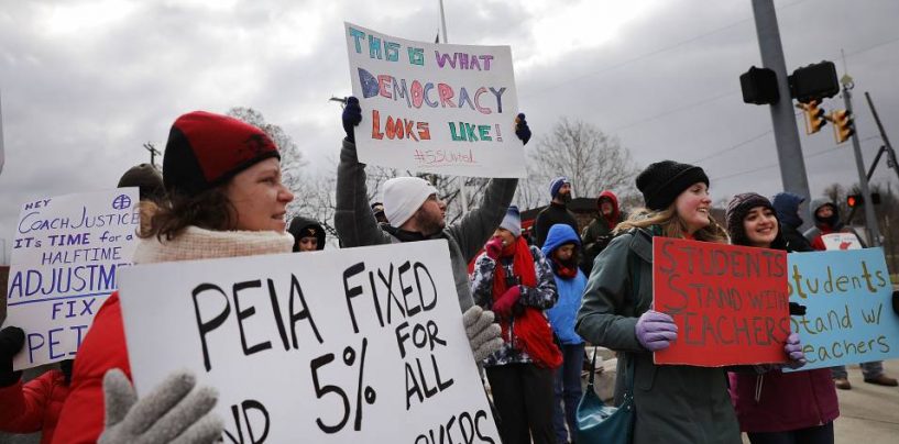 Teacher Protest – Rising Up as West Virginia Strike Hits Eighth Day